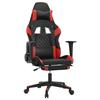 VidaXL Gaming Chair with Footrest Swivel Computer Chair Armchair Ergonomic Office Seat Interior Black and 3143765