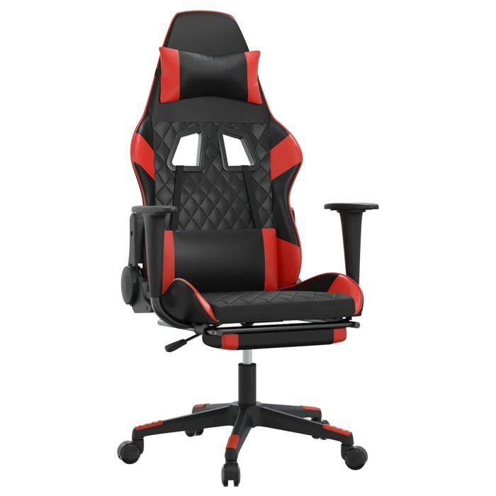 VidaXL Gaming Chair with Footrest Swivel Computer Chair Armchair Ergonomic Office Seat Interior Black and 3143765