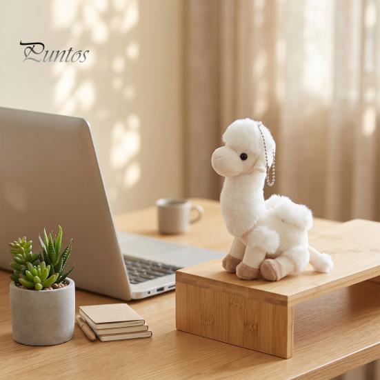 Decorative Hanging Accessory Plush Camel Bag Charm, Stuffed Pendant with Bead Chain Chain, Animal Plushie Backpack Handbags Purse Decoration