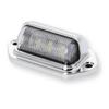 Calm Wish LED Plated License Plate License Light White Lamp Set of 1 Car Truck White 6500K 24V Universal