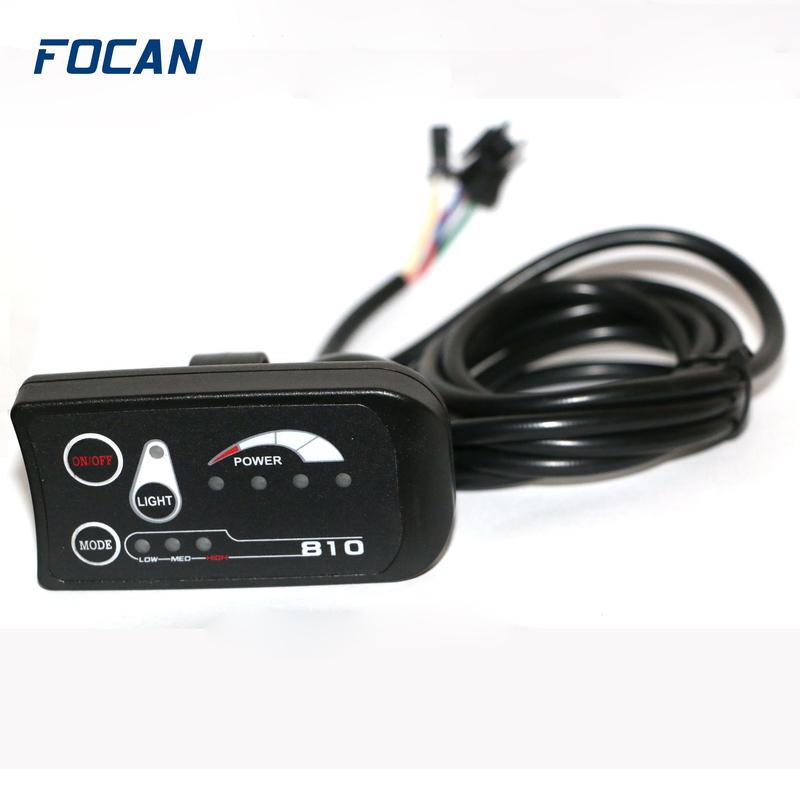 FOCAN Electric Bicycle Display 24V 36V 48V 810 Ebike Intelligent Control Panel LED Display meter