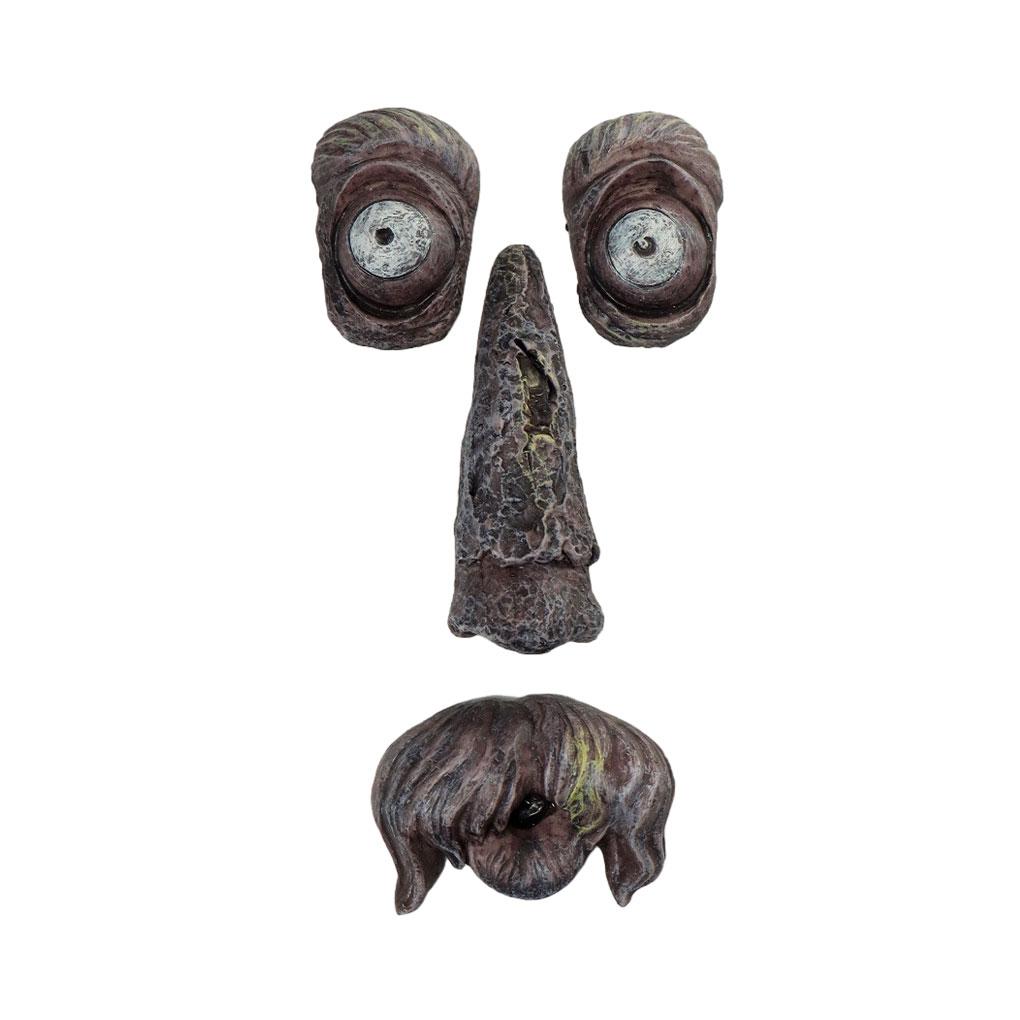 Yuwqqoajv Украшение сада Украшение лица дерева Уникальный стиль Материалы Кора Призраки Лицо Смола Многосценное применение Изысканный, A