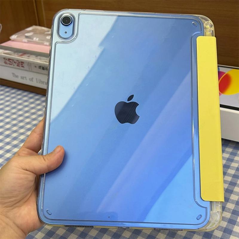 Чехол-книжка Y-типа для iPad Air 11 13 дюймов M3 M2 / Pro 11 13'' M5 M4 A16 11-го Air 4 5 10-го 9-го 10.2 10.5 10.9 Прозрачная задняя крышка