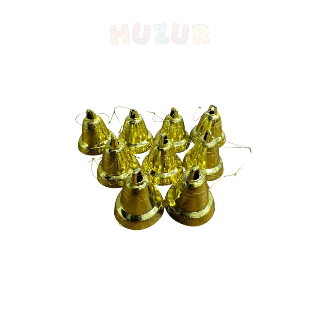 Новогодний колокольчик с украшением в виде сосны, золотая веревка, 9 шт., 3 см, украшение для новогодней елки, золотой, золотисто-желтый цвет, блестящий колокольчик