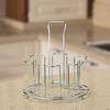 Серебряный металлический держатель для хранения стеклянных чашек, 6 крючков, сушилка для чашек, держатель для стока стеклянных чашек, кухня