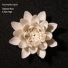 White Porcelain Lotus Incense Burner - Creative Backflow Waterfall & Smoke Ornament.