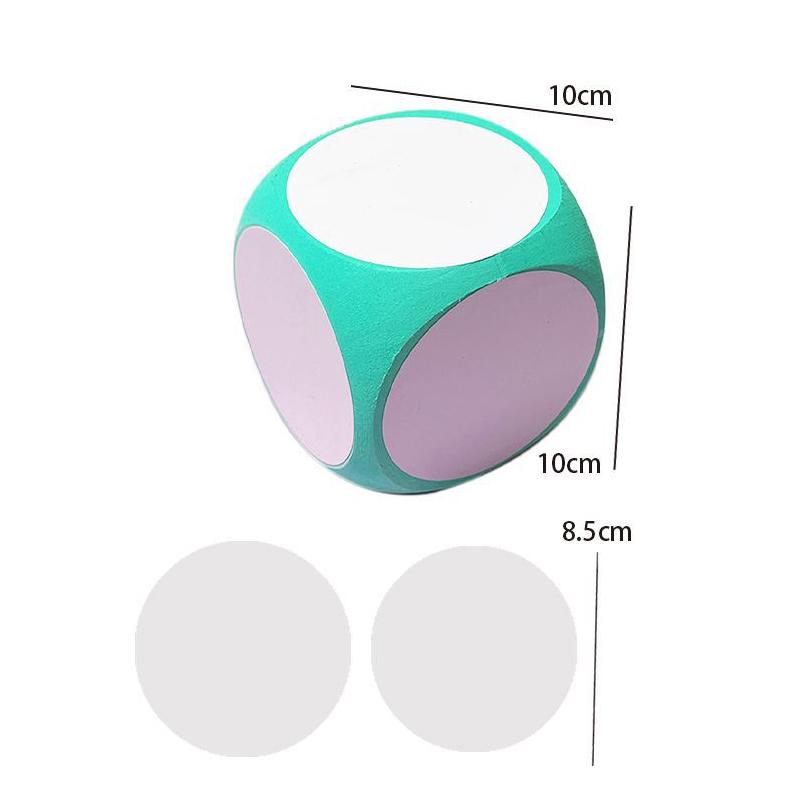 DIY Blank Dice Write On/Wipe Off Dice Portable Cleanable Blank Game Cubes for Classroom Teaching Dry Erase Outside Dice