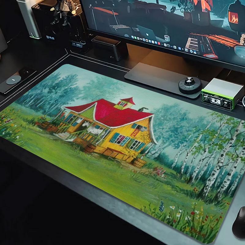 Пеппи Длинныйчулок Большой Размер Коврик для Мыши Большой Игровой Стол Подушка Нескользящий Ноутбук Планшет Большой Коврик для Мыши XXL Коврик Мини ПК Игровой Коврик С заблокированным краем