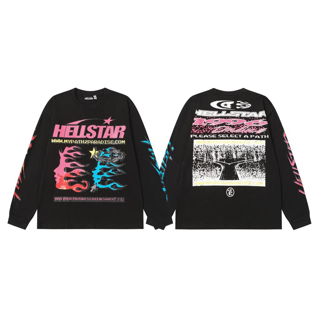 Кросс 2025 Hellstar Модный Уличный Свободный Худи с Длинным Рукавом для Мужчин и Женщин – Осенняя Одежда