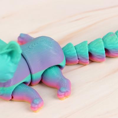 3D-печатный милый котенок с подвижным хвостовым суставом, детский подарок, игрушечная модель, украшение для автомобиля