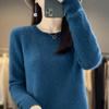 Женский свитер с круглым вырезом, кашемир Цинхэ, 30% кашемир, 70% шерсть, зимний вязаный пуловер, осенний свитер, кашемировый свитер