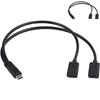 Разветвитель USB Type C Y-образный кабель 1 гнездо на 2 штекера Удлинитель Адаптер-конвертер питания для ПК Мобильного телефона Зарядки в автомобиле