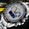 Men LED Digital Watch Sports Watches Men Stainless Steel Military Waterproof Wristwatches