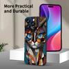 Креативный чехол для мобильного телефона с рисунком кошки, подходит для iPhone 17 16 15 14 13 12 11 Pro/ Max /Plus, противоударный и защищающий от падений
