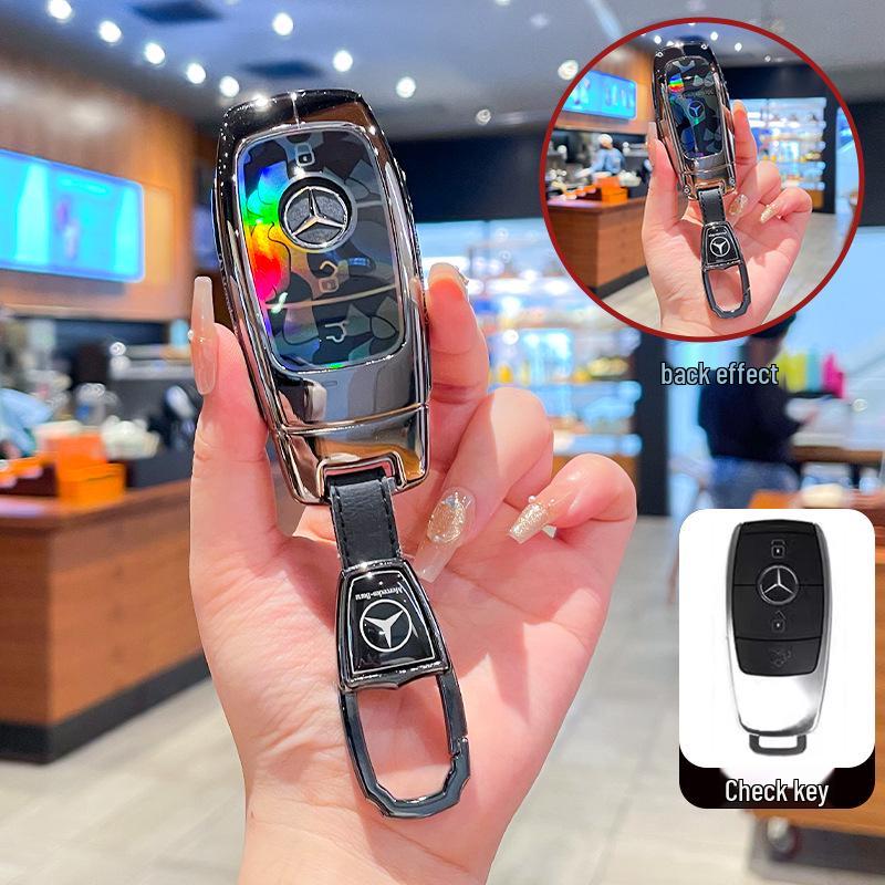 Чехол для ключа Mercedes-Benz для E-класса, C-класса, S-класса, GLB, GLC, GLE, GLA - Подходит для E300L, C260L, A200L