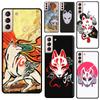 Чехол с лисой в японском стиле для Samsung Galaxy S21 Ultra S20 FE S8 S9 S10 Note 10 Plus Note 20 S22 Ultra Cover