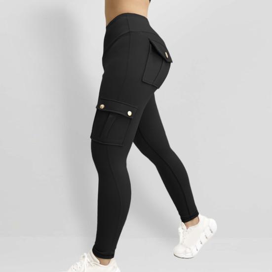Женские спортивные брюки Брюки для йоги Slim Fit с высокой талией Эластичные быстросохнущие узкие мягкие дышащие однотонные карманы Женские спортивные брюки