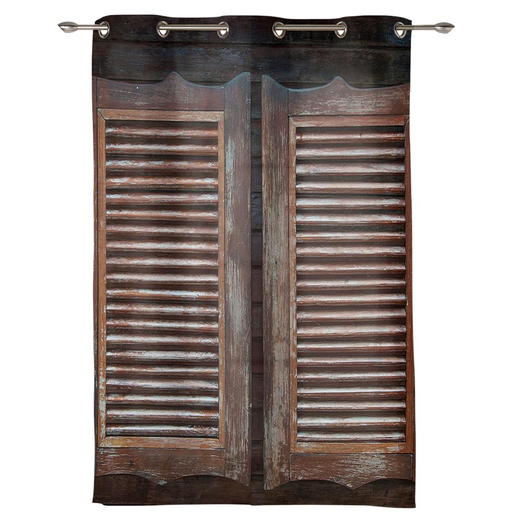 Деревянные двери в винтажном стиле, оконные шторы для детской комнаты, гостиной, занавески, панели, занавески для кухни