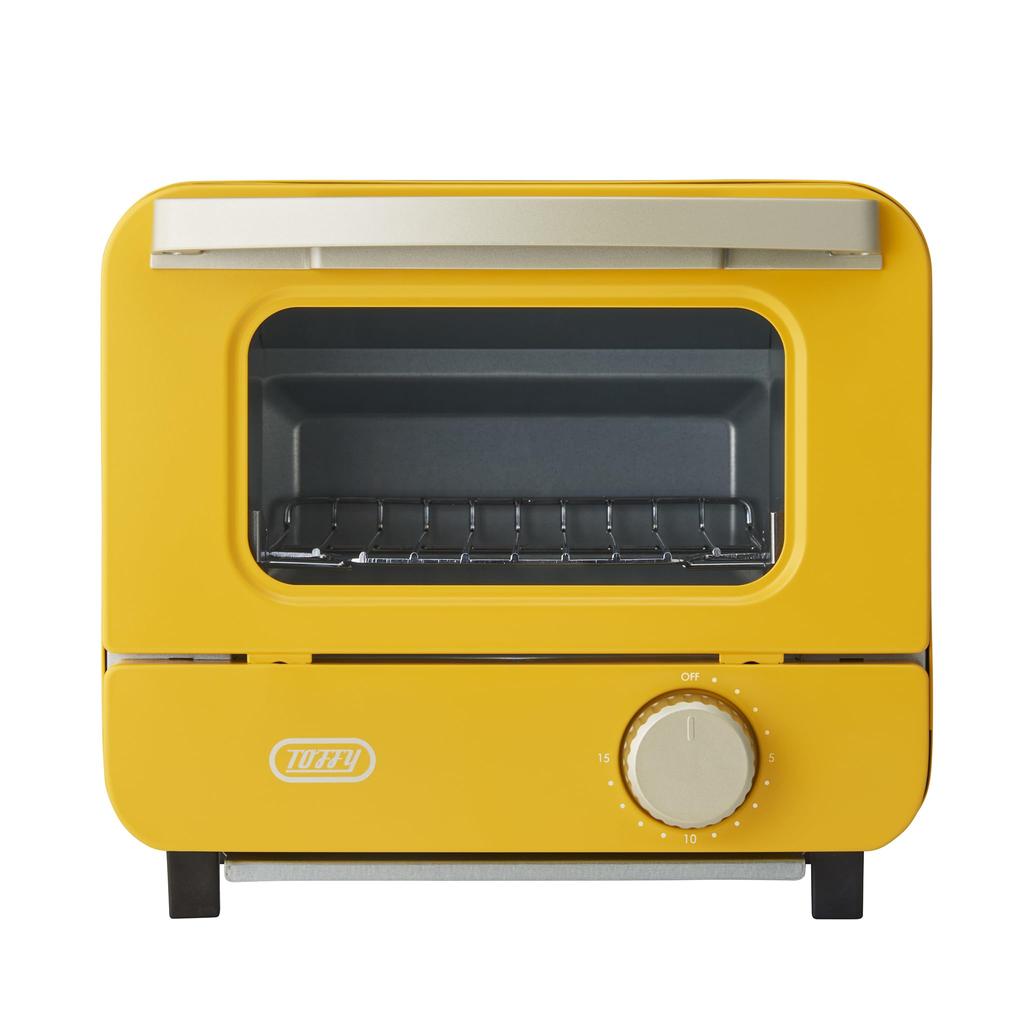 Мини-тостер на 1 ломтик хлеба, симпатичный, яркий, стильный бытовой прибор [Toffy] K-HTS1 (Канареечно-желтый)