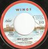 7-дюймовая пластинка WINGS - With A Little Luck 4559 Capitol Records 1978 Канада Рок Б/У