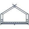 VidaXL Cadre de Lit d'enfant Sommier à Lattes Cadre à Lattes Meuble de Chambre à Coucher Maison Intérieur Gris 90x200 cm 289615