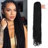 28'' Long Synthetic Zizi Braid Hair Straight Colorful Zizi Box Braids Crochet Hair Extension Pink Write Purple for Women Party