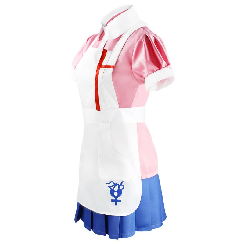 Аниме игра Danganronpa Mikan Tsumiki, женское платье для косплея, униформа горничной, полный комплект, карнавальные костюмы на Хэллоуин