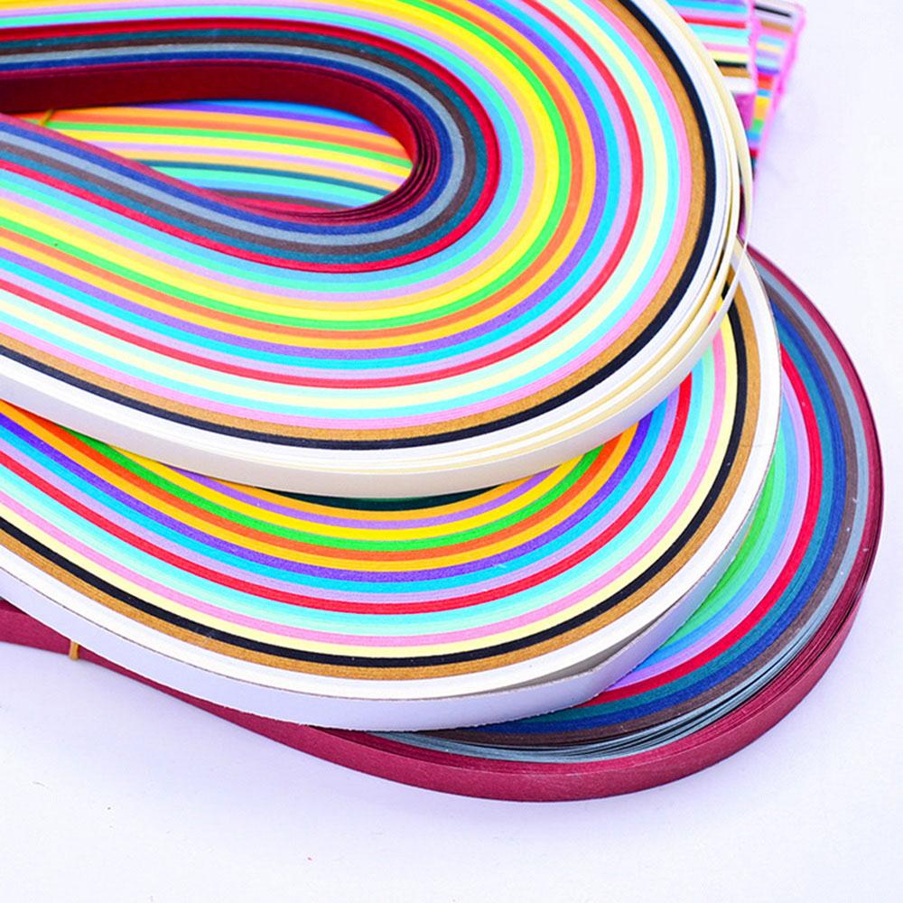 500pcs 50 Colors Home DIY Paper Quilling Paper Decor Pressure Relief Gift Craft Tools