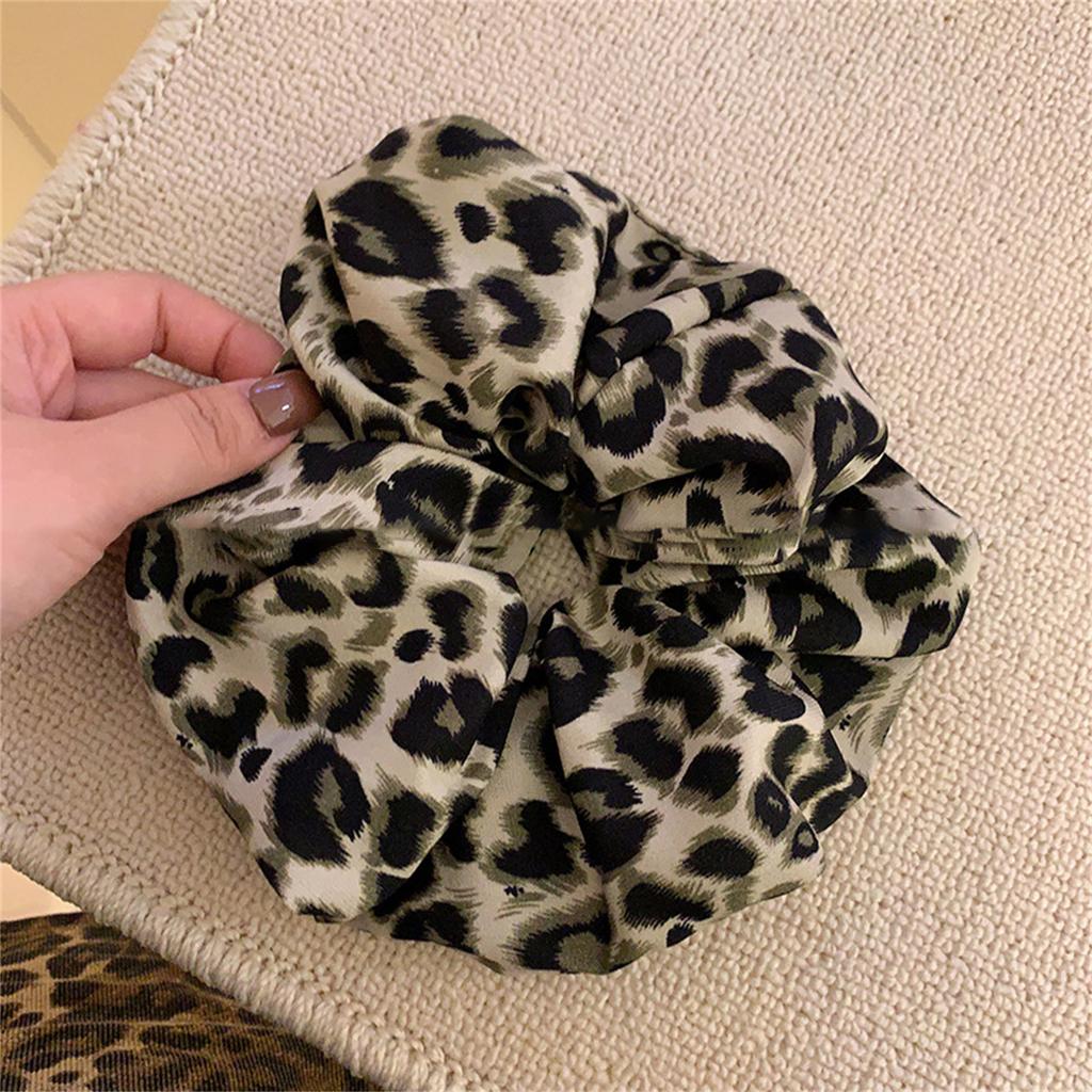 Stylish Scrunchies Leopard Print Hair Ties Comfortable Elastic Bands Styling Hair Accessories for Women and Girls