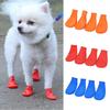 4Pcs Balloon Rubber Pet Rain Boots Waterproof Dog Shoe Covers for Small Dog Chihuahua Large Dogs