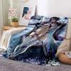 Sexy Anime Girls Blanket Soft Plush Flannel Throws Blankets for Sofa Bed Couch Best Gifts All Season Light Bedroom Warm Decke