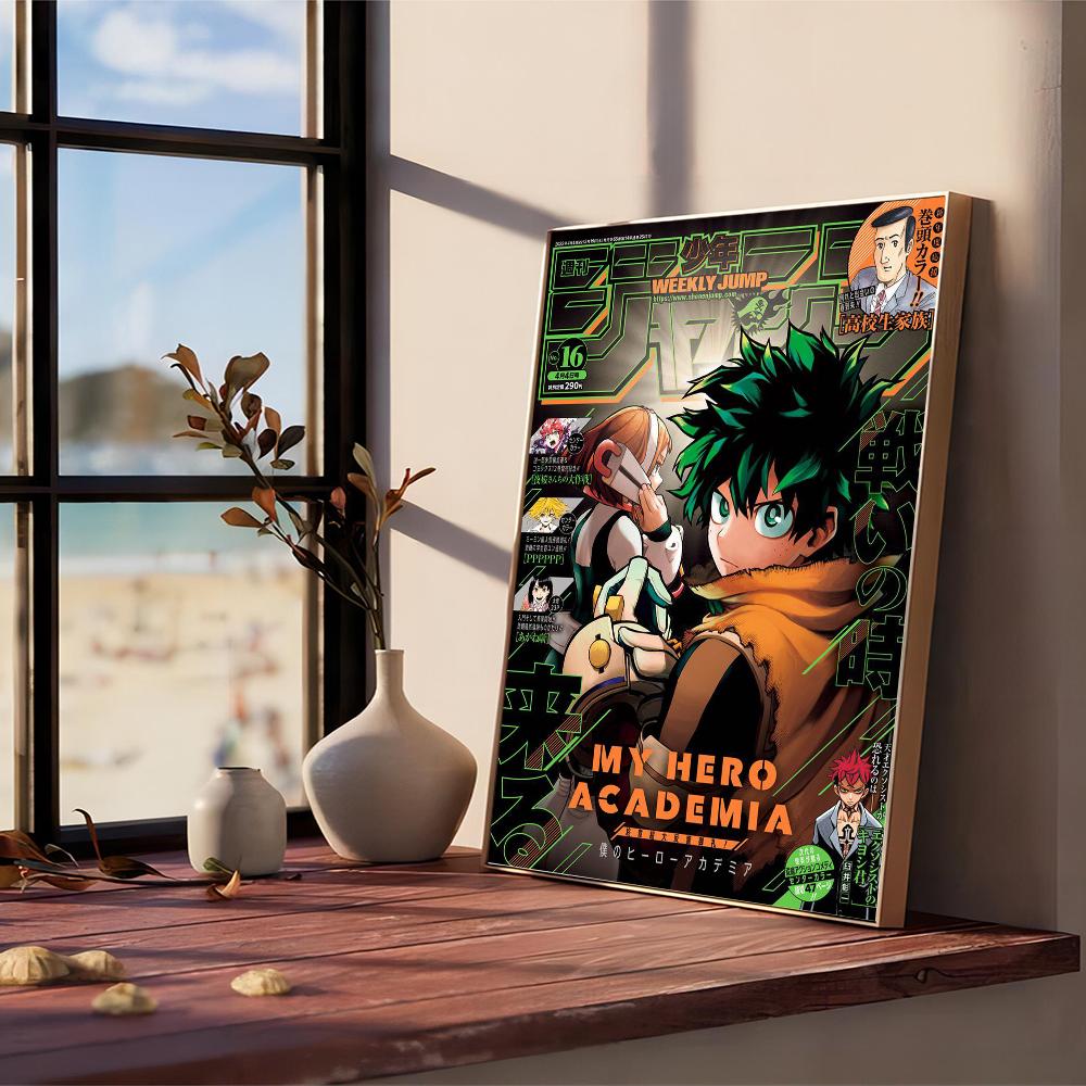 Мой герой A-Academia Deku постер аниме постеры липкие HD качество настенное искусство ретро постеры для дома кавайные постеры для декора комнаты