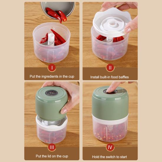 Электрический мини-чеснокрезка USB перезаряжаемая мясорубка из нержавеющей стали кухонный комбайн 100 мл/250 мл многофункциональная мясорубка для дома и путешествий