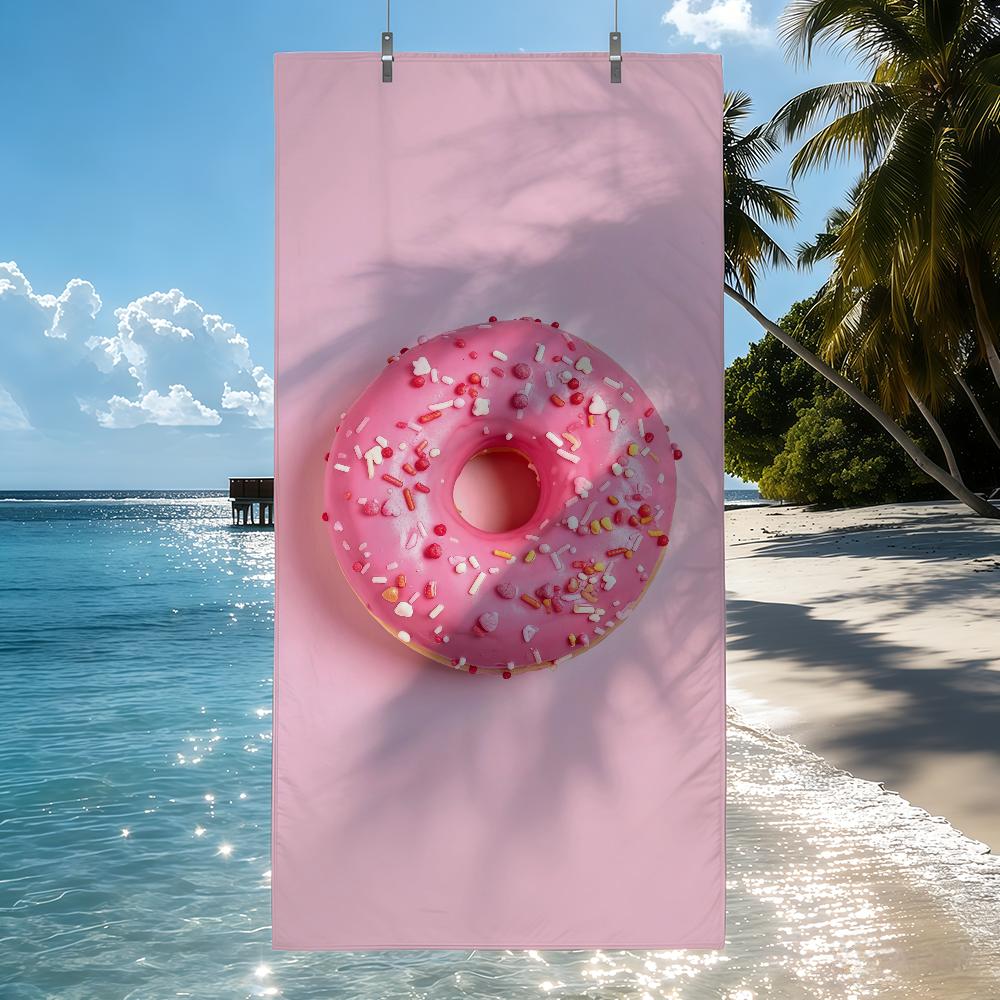 Pink Donut Towel Quick Drying Beach Towels Are Suitable For Swimming Pools Camping Yoga And The Gym
