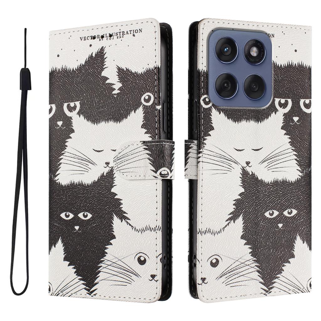 Cartoon Magnetic Leather Wallet Case for Moto Edge 5G UW 2026 30 40 50 60 70 Neo X30 Pro 2026 G Play 2026 Ultra Fusion Cover