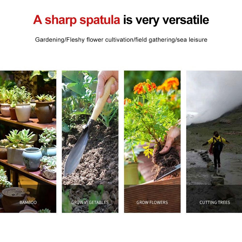 Лопата из нержавеющей стали, цельная, нескользящая, небольшая, лопата для копания, садоводства, посадки, сбора урожая, отдыха на море