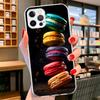 Macaron Ice Cream Cake Doughnut Cover Phone Case For iPhone 16 17 Air 15 14 Pro Max 16E Phone Case 13 Mini 12 11 7 SE 8 Print Pa