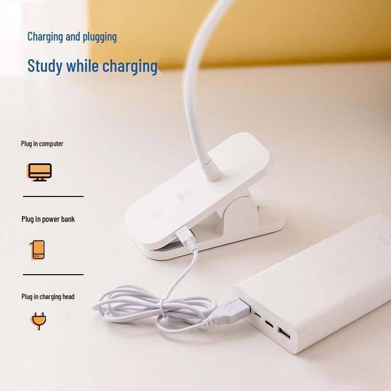 Deli 17858 LED Clip-On USB Rechargeable Desk Lamp