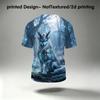 Men's Fantasy Wolf Graphic T-Shirts, Premium Polyester Fabric, Soft & Comfortable, Ideal for Casual Daily Wear