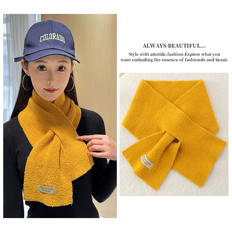 Harbin Tourism Blue Scarf Women's Autumn and Winter Atmosphere Advanced Warm Equipment Northeast Wear Scarf