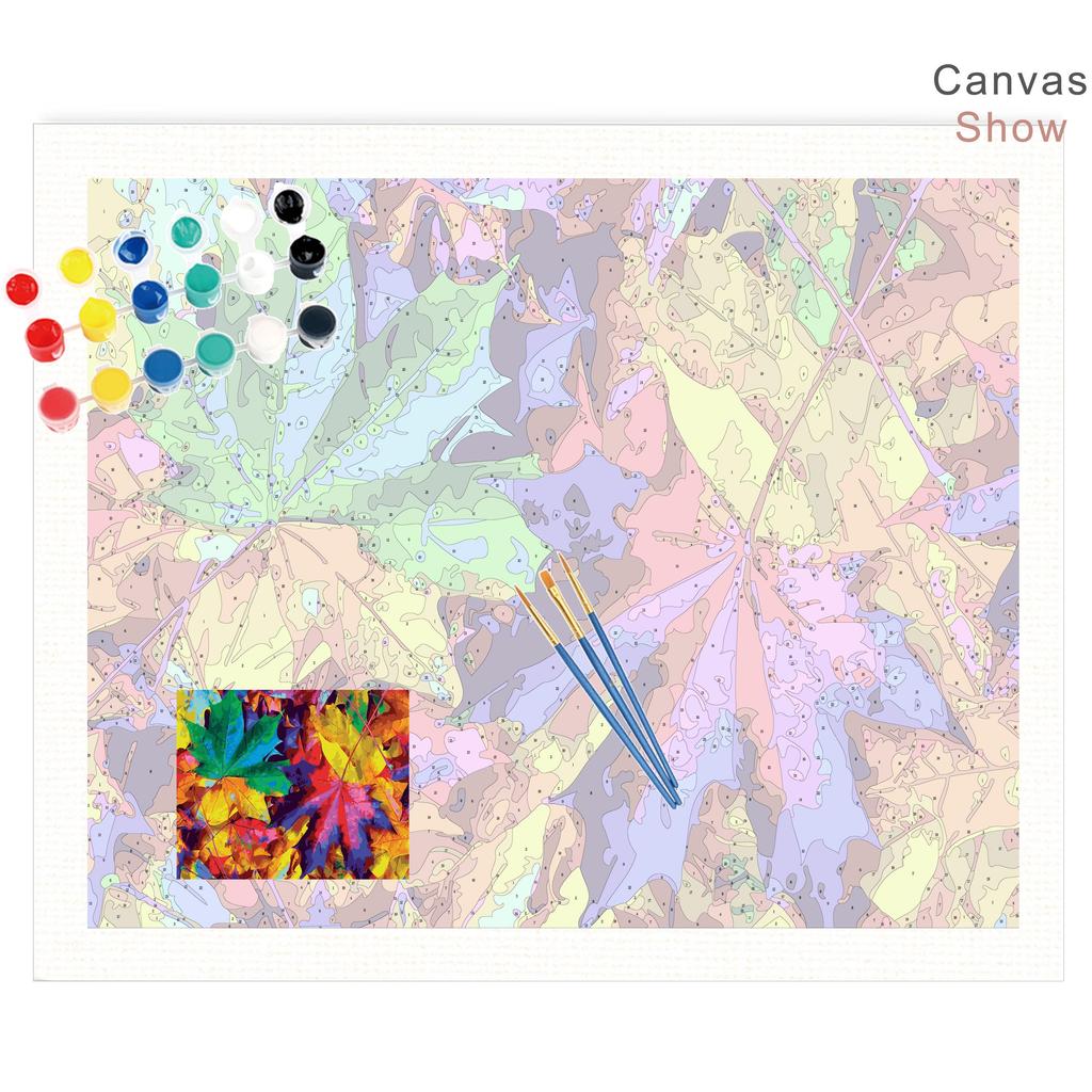 RUOPOTY Paint By Numbers Tree Landscape Wall Art Unique Gift Home Decor Coloring By Numbers Leaf For Living Room
