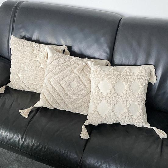 Наволочка стильная богемная этническая кисточка дизайн утолщенная вышитая диванная прикроватная подушка офисная тафтинговая наволочка