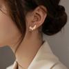 Серьги Muse Gold-Plate Super Flash Diamond, трансляция Kuaishou, маленькие серьги Fragrant Wind с геометрическими лепестками