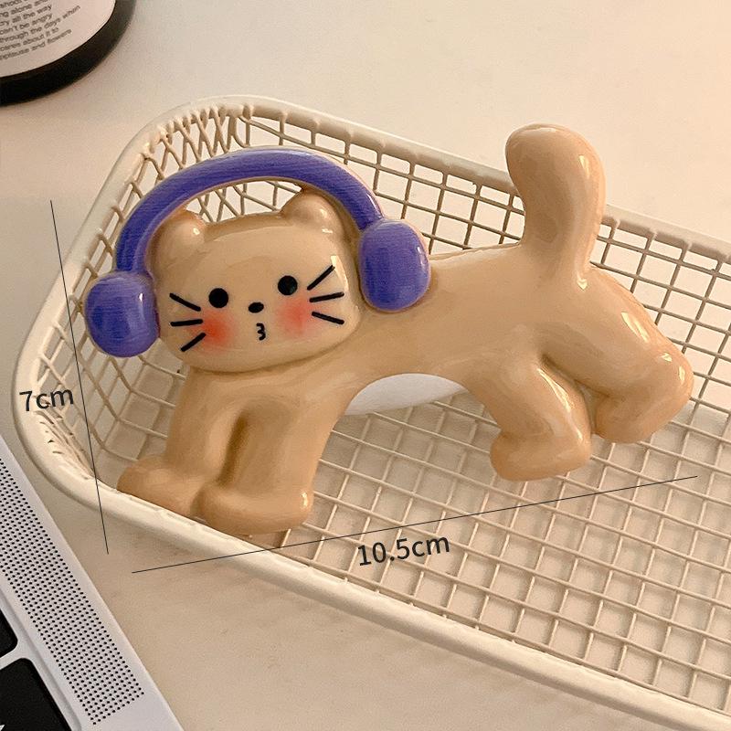 1 шт. Мультяшный полимерный кот Магниты на холодильник Креативная наклейка на холодильник Персонализированные мини-магнитные наклейки По стена