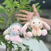 Soft And Cuddly Cartoon Bunny Plush Toy Keychain Perfect For Girls And Collectors