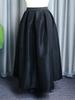 AOMEI Макси-черная юбка для женщин с высокой талией, плиссированные повседневные вечерние праздничные юбки больших размеров, длинные юбки