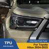 Для Toyota Hilux 2026-2026 Вырезанная Автомобильная Защитная Пленка на Фары Дымчато-Черная Предварительно Защита от Царапин Высокоглянцевая Виниловая Пленка для Оклейки