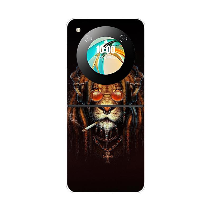 Чехол для телефона ZTE Nubia Flip Flip2, Защитный Жесткий PC Корпус, Стильный Рисунок Животных, Прозрачная Крышка для ZTE Libero Flip, Чехлы