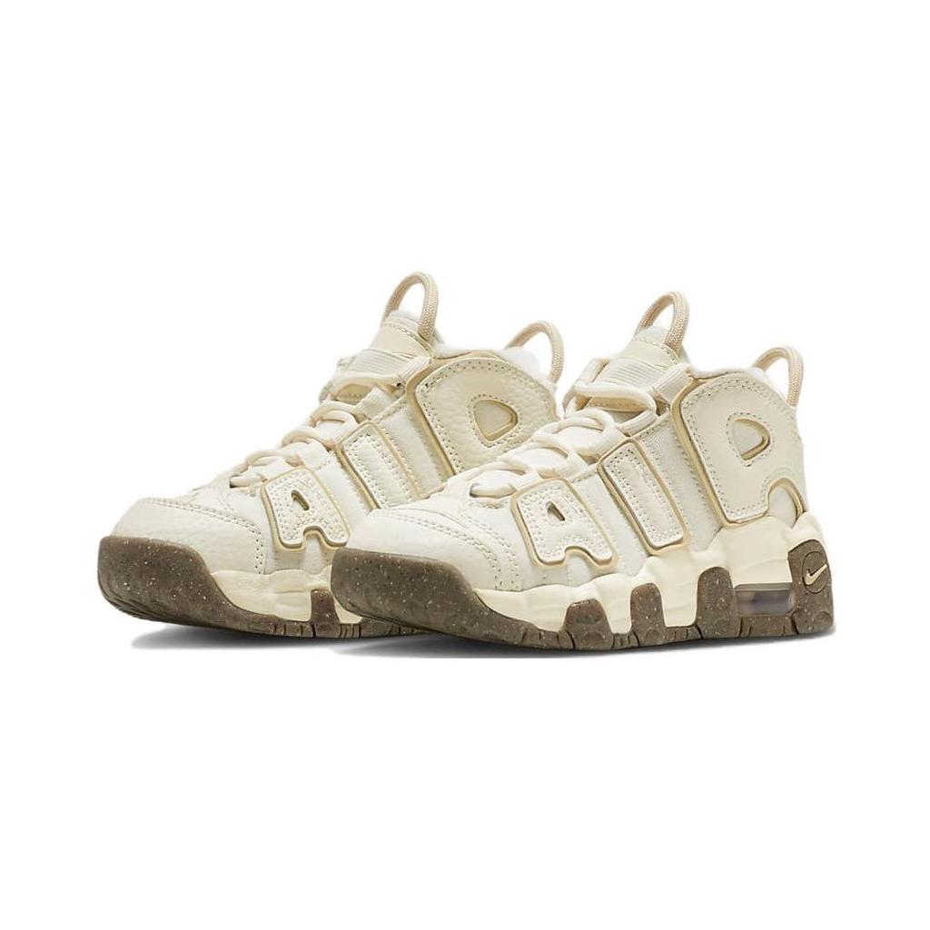 Nike Air More Uptempo PS Coconut Milk Team Gold Детские кроссовки Кремовый, темно-коричневый DX1940-100