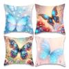 Butterflies with Sparkling Crystal DesignSuitable for Sofa Car Bedroom Decorative Cushion Cover Pillow Cover